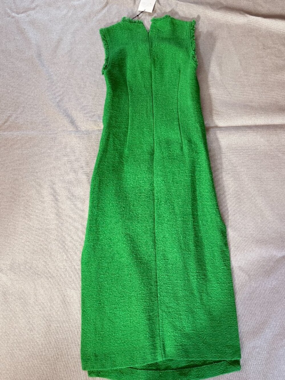 Zara Size Small Green Fitted Dress Two Side Slits (runs small) - Picture 7 of 13